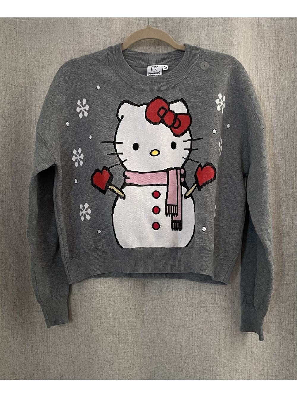 Aeropostale x Hello Kitty Snowman Crew Sweater Size Large NWOT